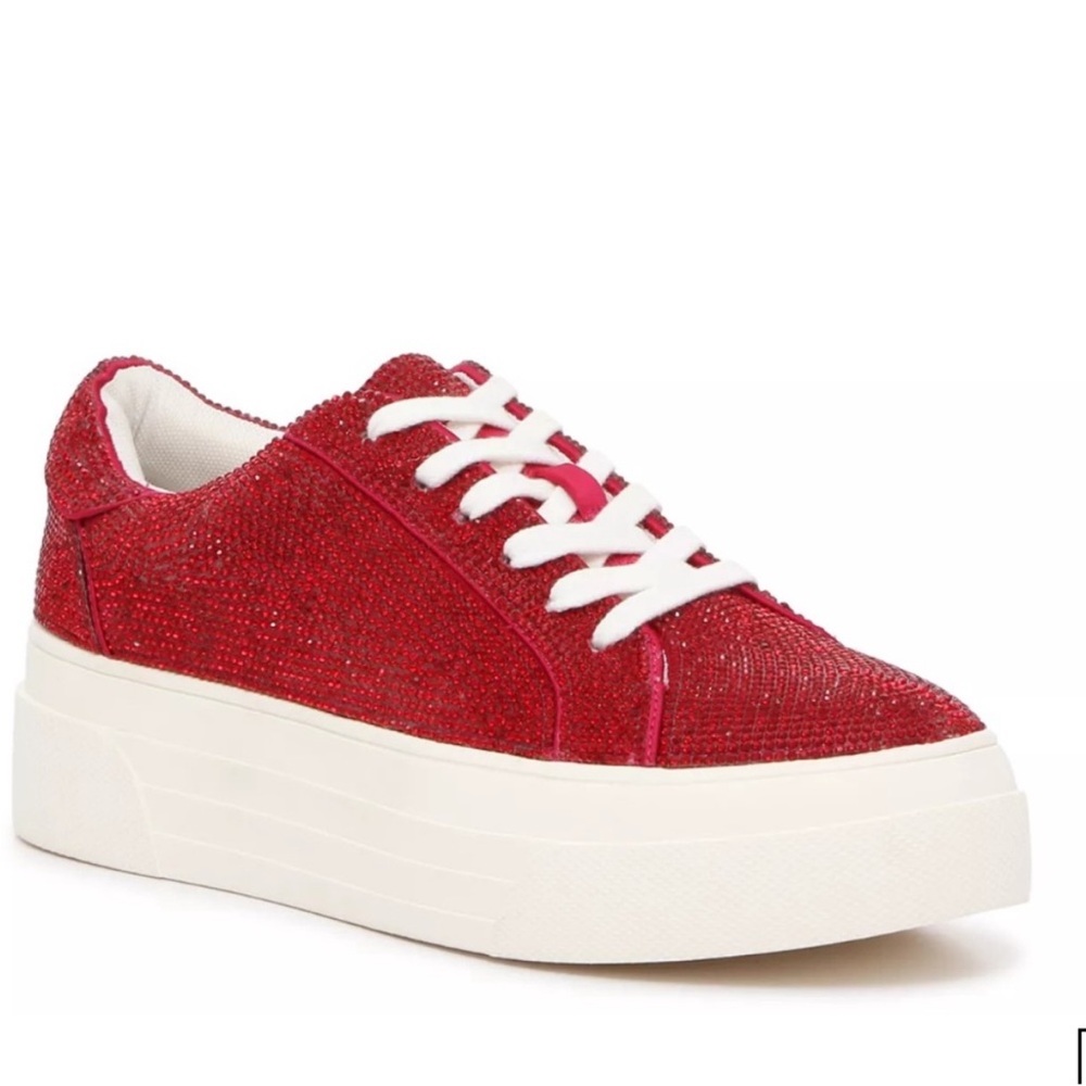 Jessica Simpson Red Sparkle Sneakers